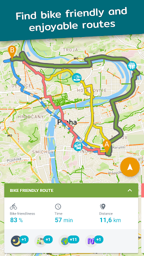 Screenshot of Prague on Bike