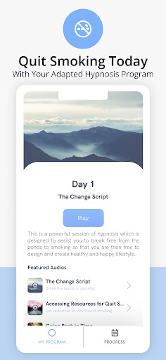 Android application Quit: Hypnosis to Stop Smoking screenshort