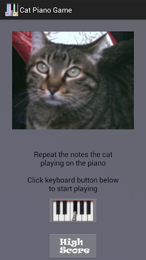 Android application Cat Piano Memory Game screenshort