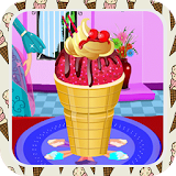 ice cream cone decoration icon