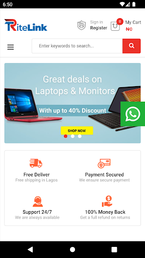 Android application Ritelink Store screenshort