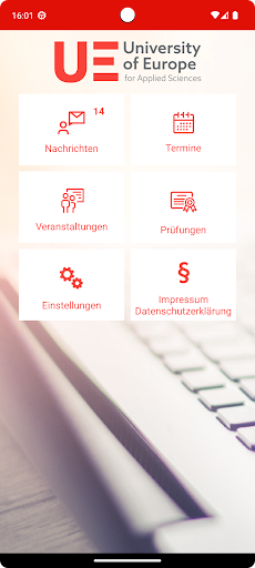 Android application UE Online Campus screenshort