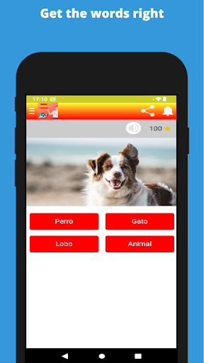 Spanish Words Quiz Screen 2