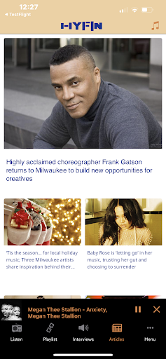 HYFIN from Radio Milwaukee Screen 3