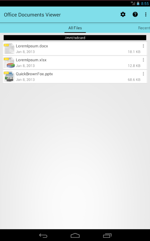 Android application Office Documents Viewer (Pro) screenshort