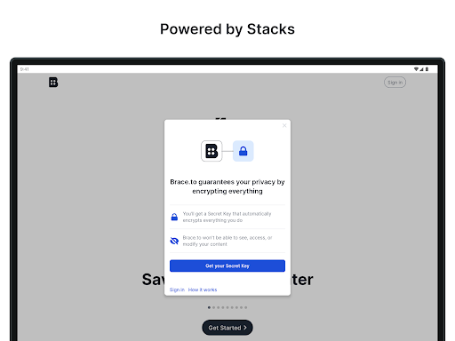Screenshot of Brace.to - Bookmark Manager