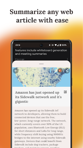 Android application AI Web Summarizer screenshort