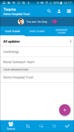 Android application Careflow screenshort