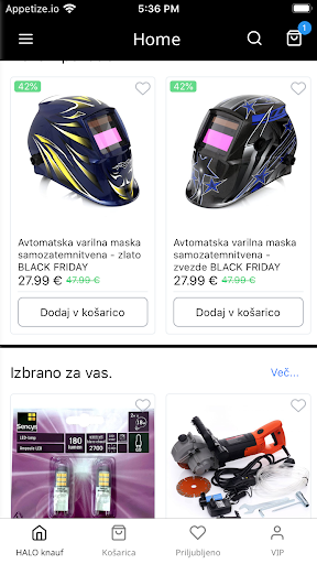 HALOorodje.si Trgovina Screen 2