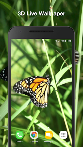 Android application Butterflies Live Wallpaper Pro screenshort