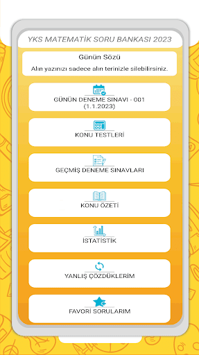 Android application YKS MATEMATİK SORU BANKASI screenshort