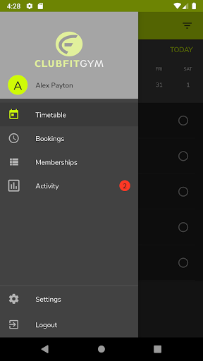 Clubfit Gym Screen 3