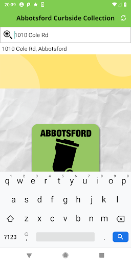 Abbotsford Curbside Collection Screen 2
