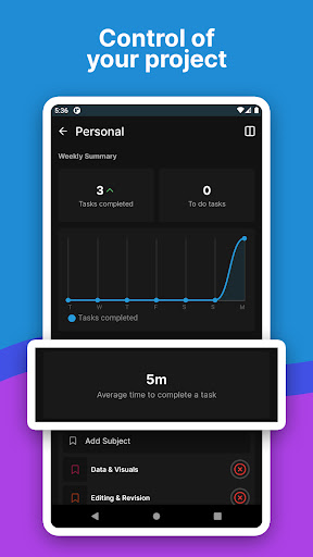 Sunfy: Task & projects Screen 3