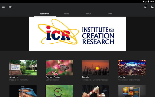 Screenshot of Creation Science Update