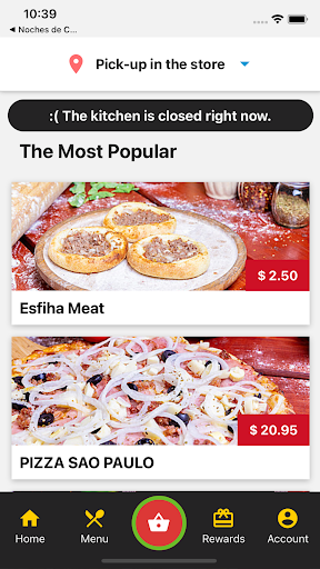 Android application Pizzeria Sao Paulo screenshort