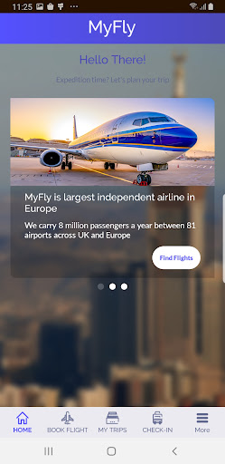 Android application T1 Airlines screenshort