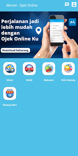 Android application Monet - Transportasi Online screenshort