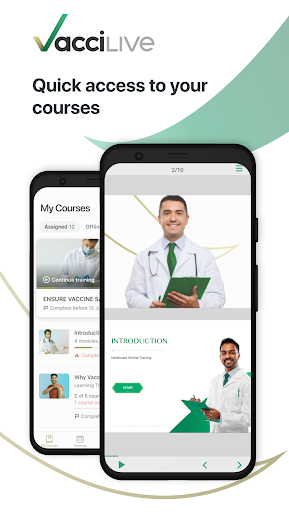 Android application VacciLive screenshort