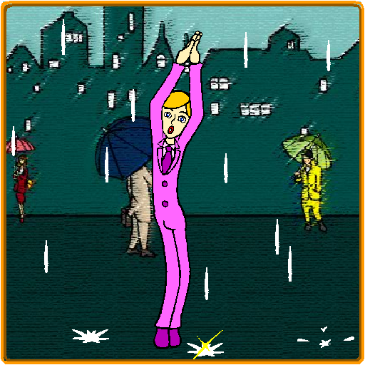 Man Avoiding The Rain logo
