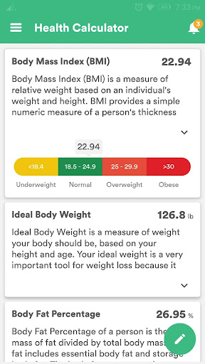 Screenshot of Health & Fitness Tracker