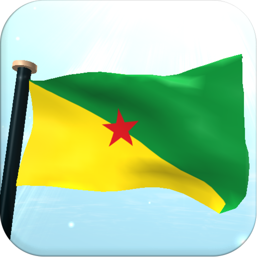 French Guiana Flag 3D Free logo