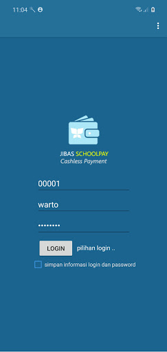 Android application JIBAS SchoolPay POS screenshort
