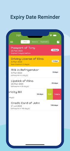 Android application iBeep - Expiry Date Reminder screenshort