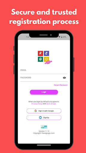 Android application REGO - Movie review app screenshort