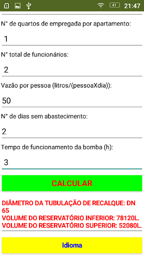 Android application PROJHIDRA screenshort