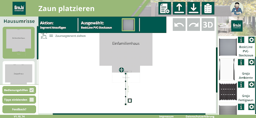 Android application GroJa Gartenkonfigurator Test screenshort