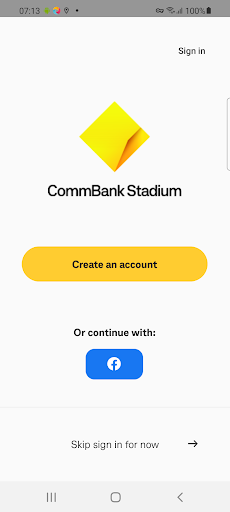 Android application CommBank Stadium screenshort