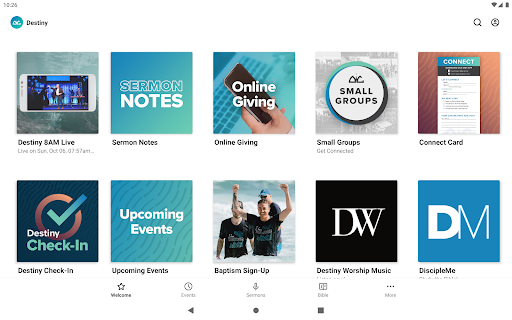 Screenshot of Destiny Worship Center