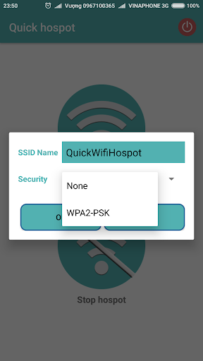 Quick Wi-Fi Hotspot Screen 2