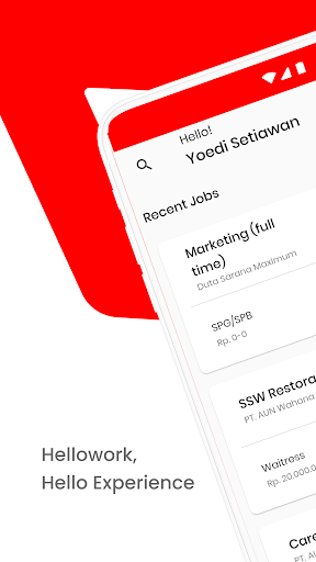 Android application Hellowork Asia screenshort