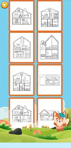 Miniature House Coloring Pages - Screenshot 3
