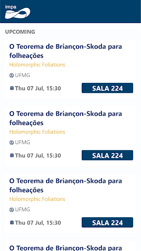 IMPA Seminários Screen 2