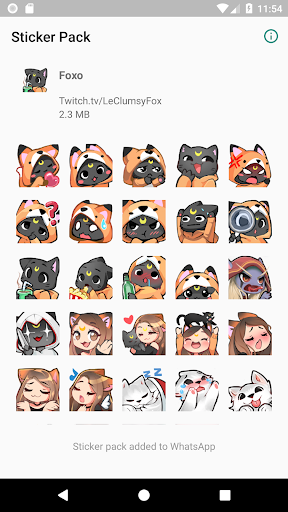 Android application Foxo Stickers screenshort