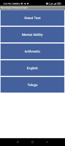 Android application JNV Navodaya Entrance Exam screenshort