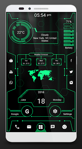 Screenshot of Futuristic Launcher 2, Applock