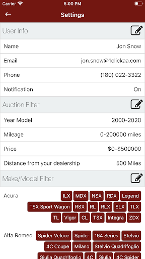1ClickAutoAuction Screen 3