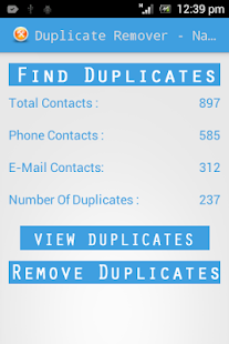 Duplicate Contact Manager Captura de pantalla