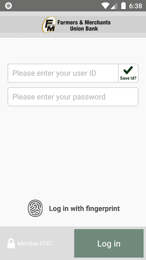 FMUB Mobile Business Banking Screen 2