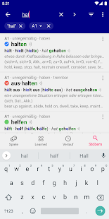 Verben Pro Deutsch Wörterbuch Screenshot