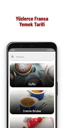 Android application Fransa Yemek Tarifleri screenshort