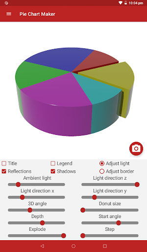 Screenshot of Pie Chart Maker