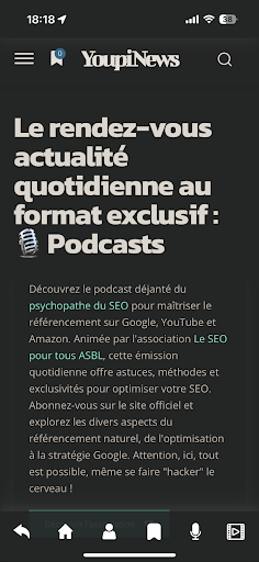 Youpi SEO News Screen 3