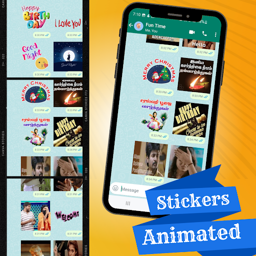Animated Tamil WAStickers Screen 2