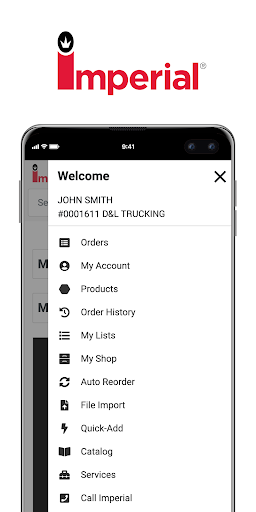 Android application Imperial Supplies screenshort