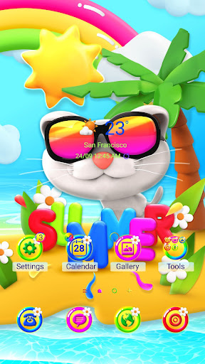 Android application Cat On The Beach - Wallpaper screenshort